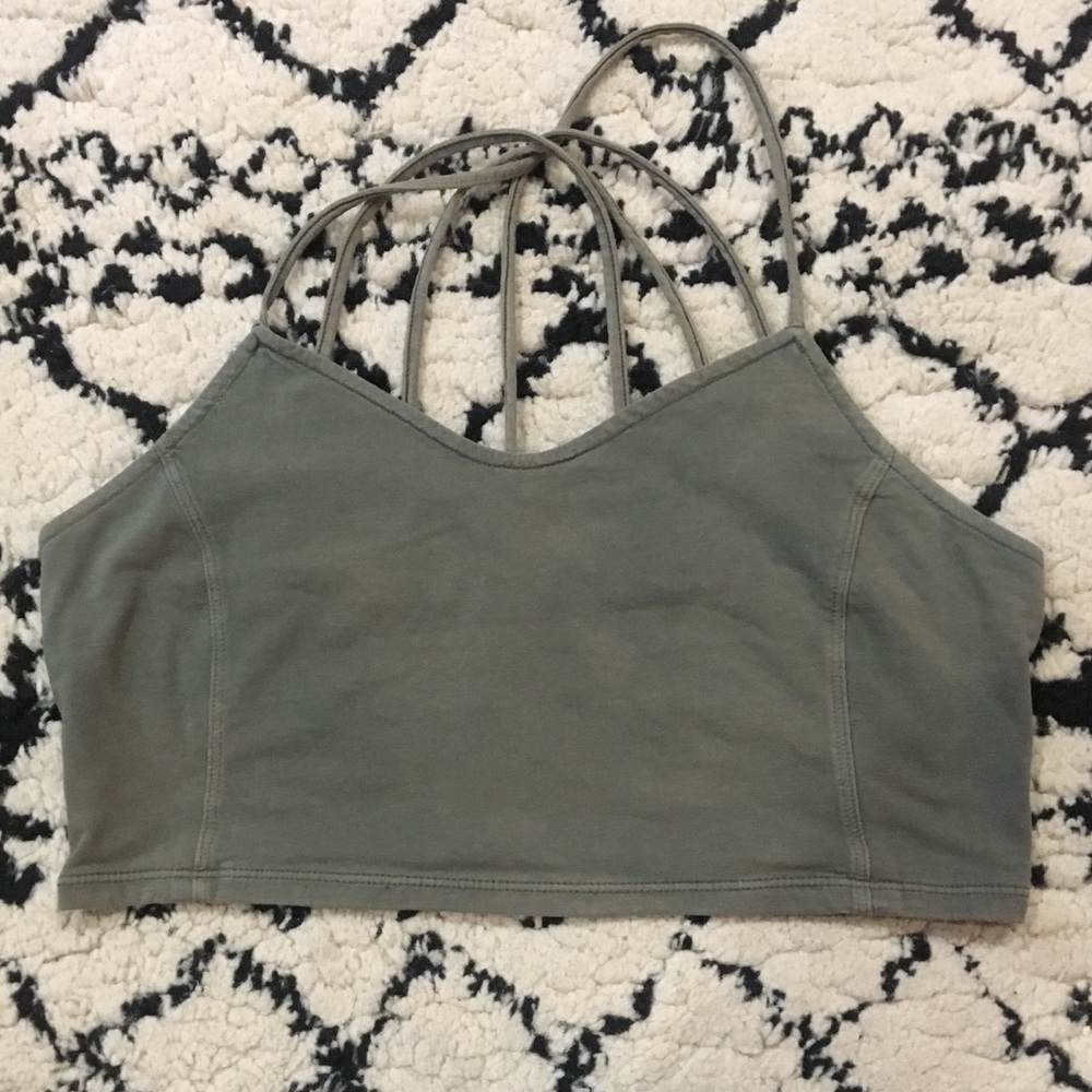 American Eagle large strappy bralette army green